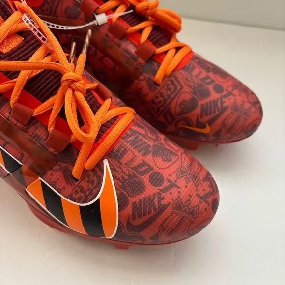 Nike Alpha Menace 4 Elite NRG football cleats red orange FQ4046-600 Mens sz 10.5 - Picture 6 of 14